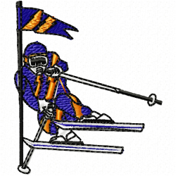 Ski Embroidery Design 10 Ski Embroidery Design 10